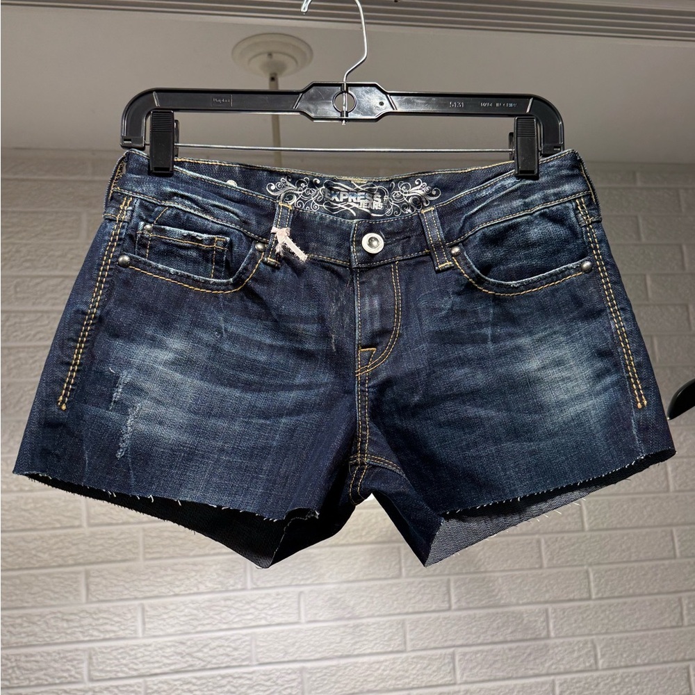 Express‎ Dark Wash Jean Shorts